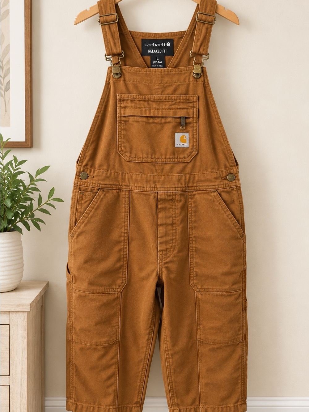 Carhartt women’s ' Brown Canvas Overalls